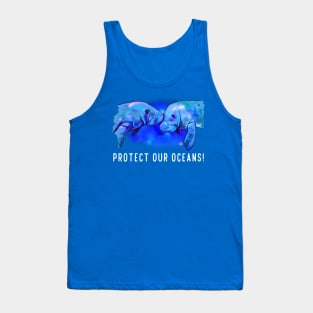 Manatee Love: Protect Our Oceans! Tank Top